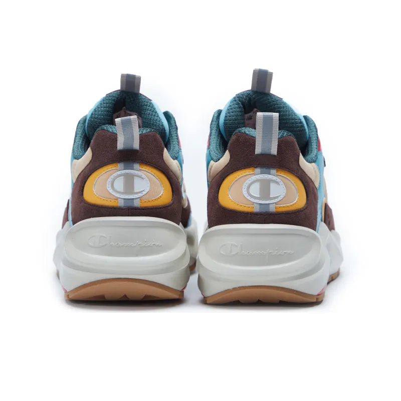 Champion Retro Sports Chunky Sneakers Men Low Top Yellow Brown-3