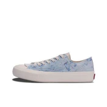 MATNUT Blue, Tie Dye Washed Denim Height Increasing Platform, Casual Canvas Shoes, Star Same Style