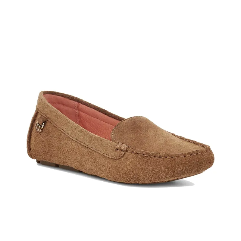 UGG Flores Suede Loafers Shoes Brown Women's-2