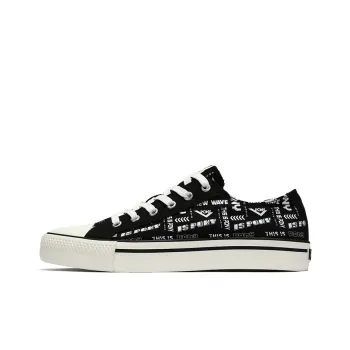 PONY Shooter Anti Slip Wear Resistant Low Top Canvas Shoes Unisex Black