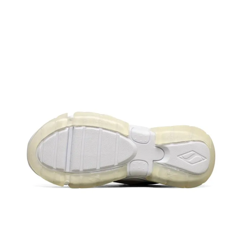Skechers Street Amp'D Cushioning Anti-Slip And Wear-Resistant Low-Top Chunky Sneakers Women's White Blue Red-4