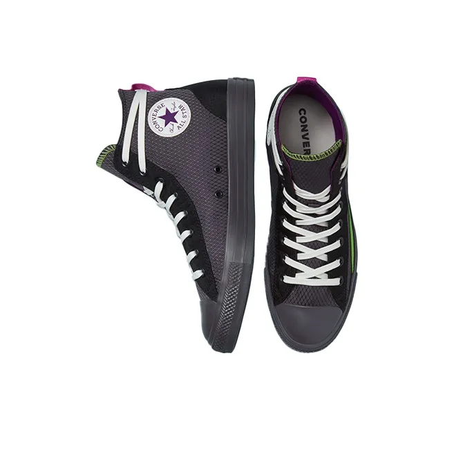Converse Chuck Taylor All Star Court Daze High Top Durable Breathable High-Top Canvas Shoes Unisex Black Gray-3