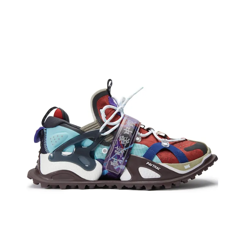 LINING x LNG Anti-Slip And Wear-Resistant Lightweight Low-Top Chunky Sneakers Women's Red White-2