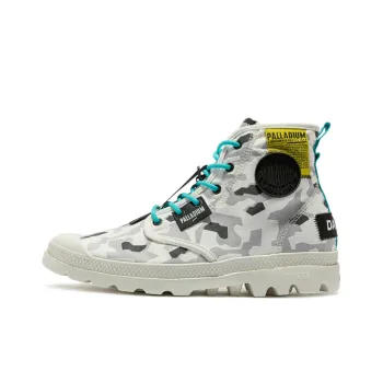 Palladium Pampa Lite Overlab C Anti Slip And Wear Resistant Lightweight High Top Canvas Shoes Unisex Glacier Camouflage