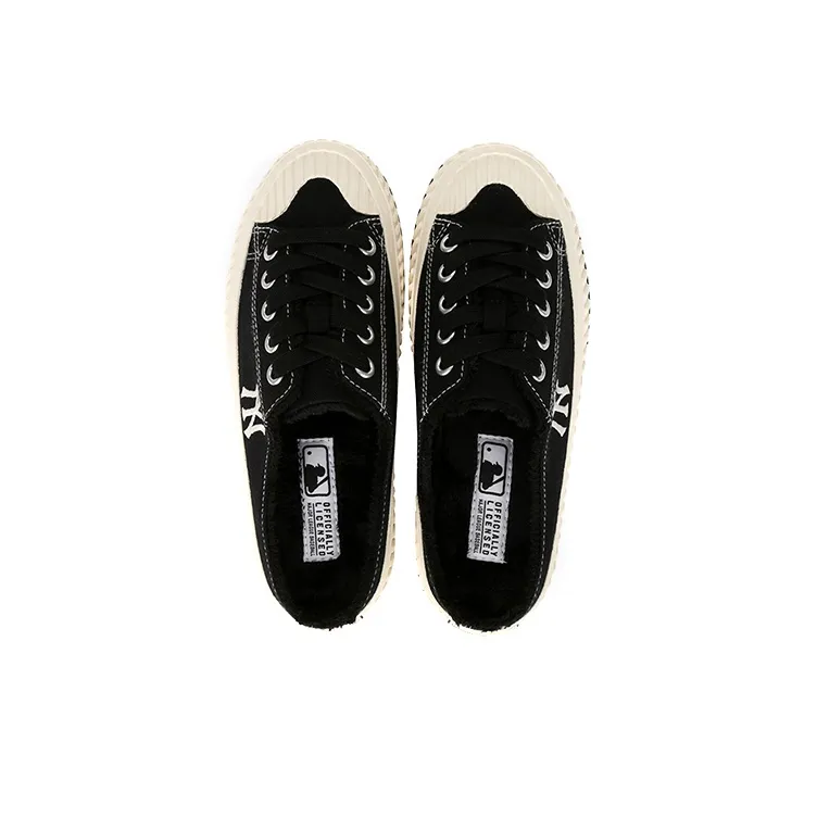 MLB Playball Mule Anti Slip Wear Resistant Lightweight Warm Low Top Canvas Shoes Unisex Black-3