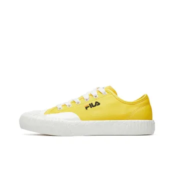 FILA FUSION Carve Wear Resistant Low Top Canvas Shoes Women's Yellow White