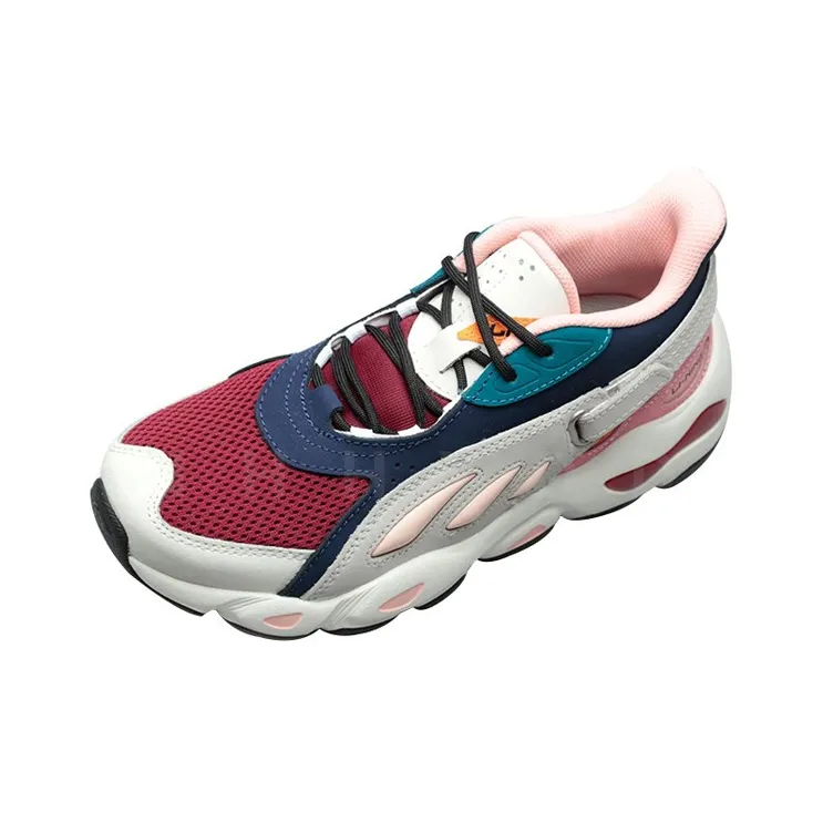 LiNing Butterfly Durable Breathable Low Top Chunky Sneakers Women's Red White-2