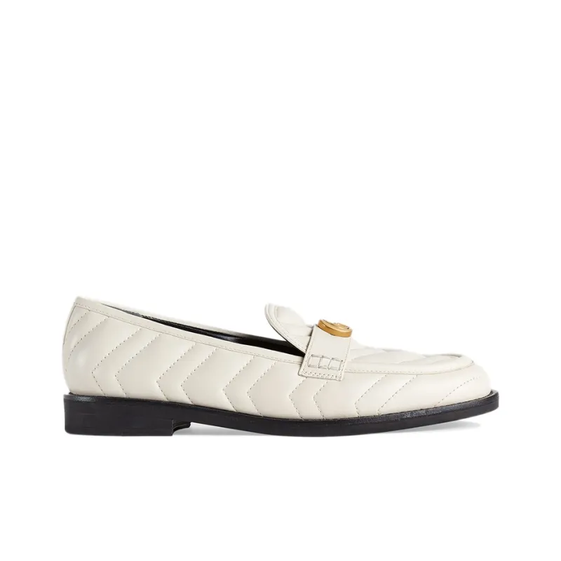GUCCI Marmont Matelassé Loafer White Women's-1
