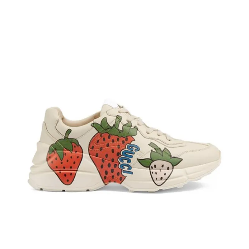 GUCCI Rhyton GUCCI Strawberry Sneakers Women's-1