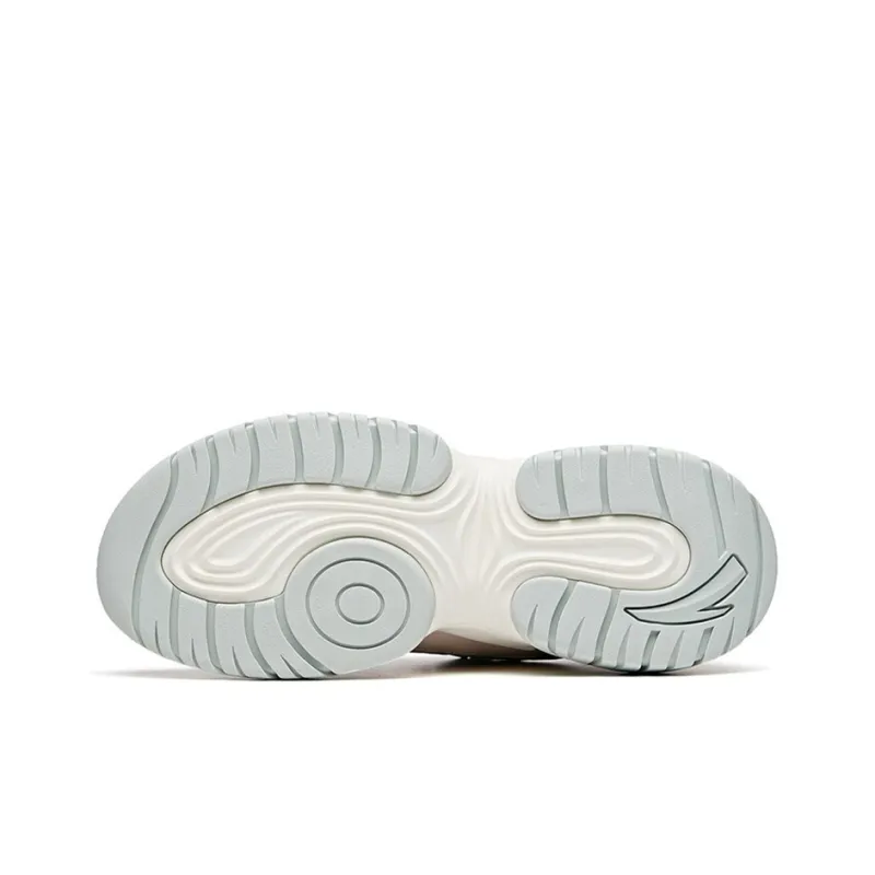 Anta Abrasion Resistant Breathable Low Top Chunky Sneakers Women's Lotus Gray-4