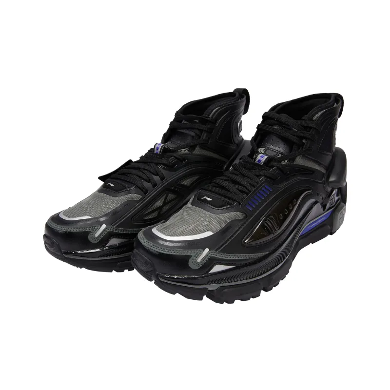 LINING x LNG China Player Collection Anti Slip Wear Resistant High Top Chunky Sneakers Men's Black-3
