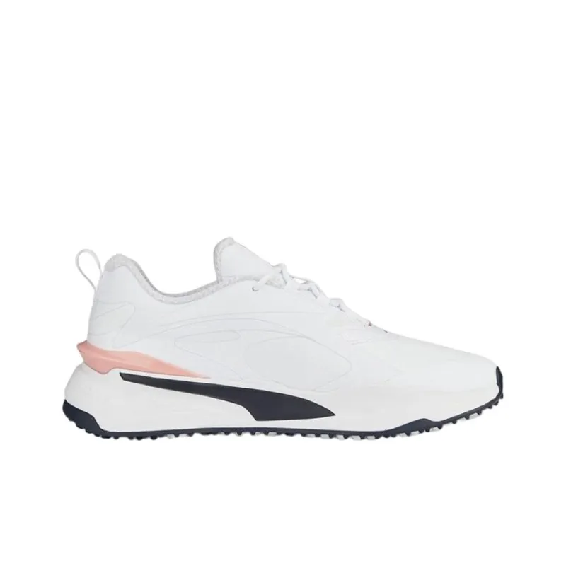 PUMA GS Fast Cushioning Anti Slip And Wear Resistant Low Top Golf Shoes Men's White Pink-1