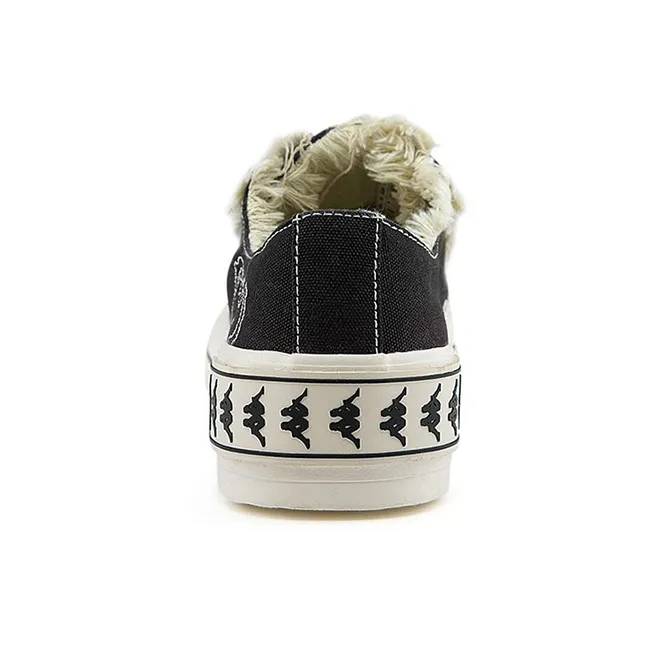Kappa Wear-Resistant Low-Top Canvas Shoes Unisex Black-3