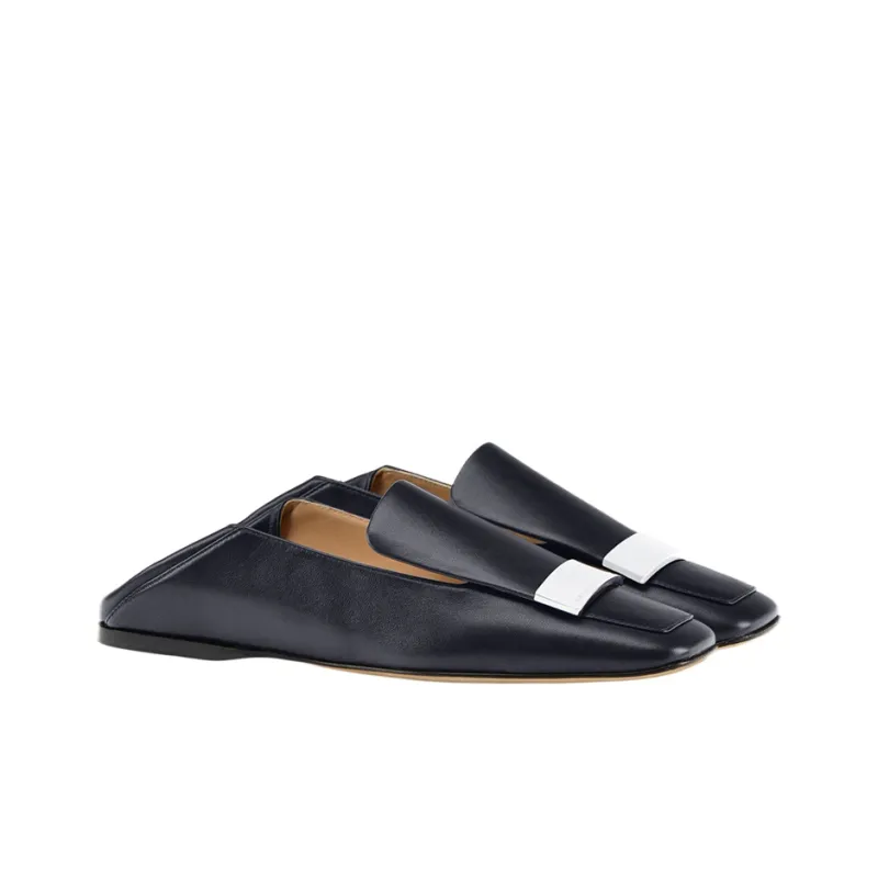 SERGIO ROSSI Sr1 Square-toe Collapsible-heel Loafers-2