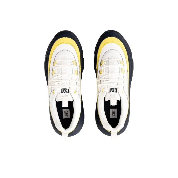 CAT Cushioning Anti Slip And Wear Resistant Low Top Chunky Sneakers Unisex White-2