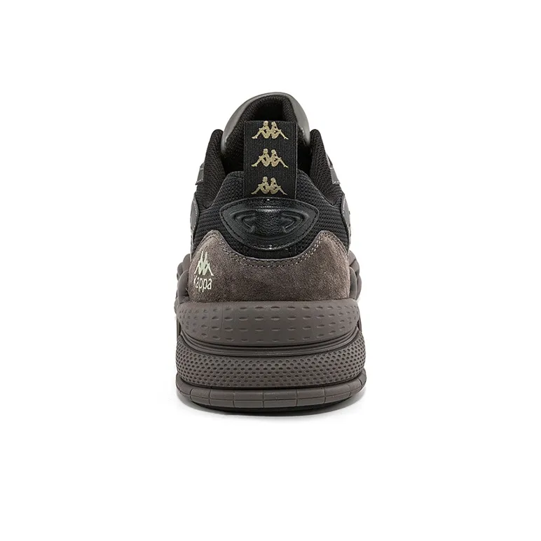 Kappa Cushioning Anti Slip And Wear Resistant Low Top Chunky Sneakers Unisex Gray Black-5