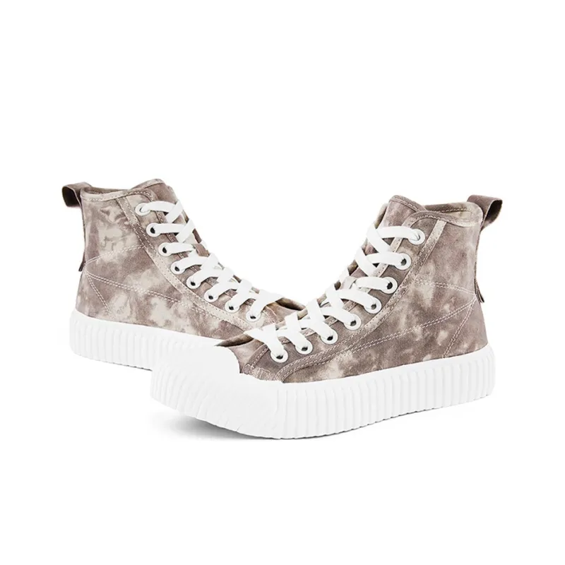 Kappa Anti Slip Wear Resistant High Top Canvas Shoes Unisex Dark Taupe Brown-5