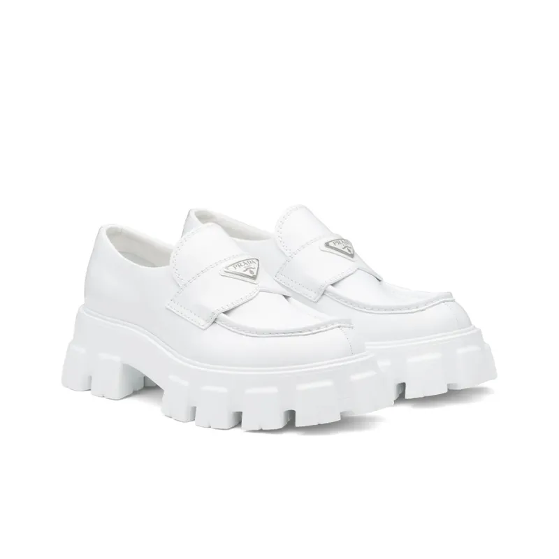 PRADA Monolith Women's Casual Shoes Men's White-2