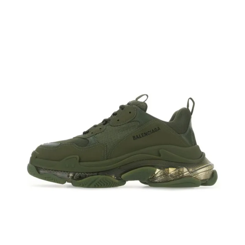 Balenciaga Triple S Clear Sole Dark Green-0