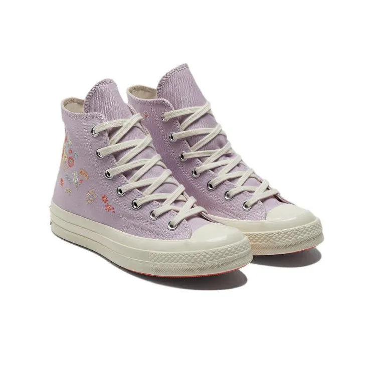 Converse Chuck Taylor All Star 70 Hi Embroidered Floral Pale Amethyst Women's-2