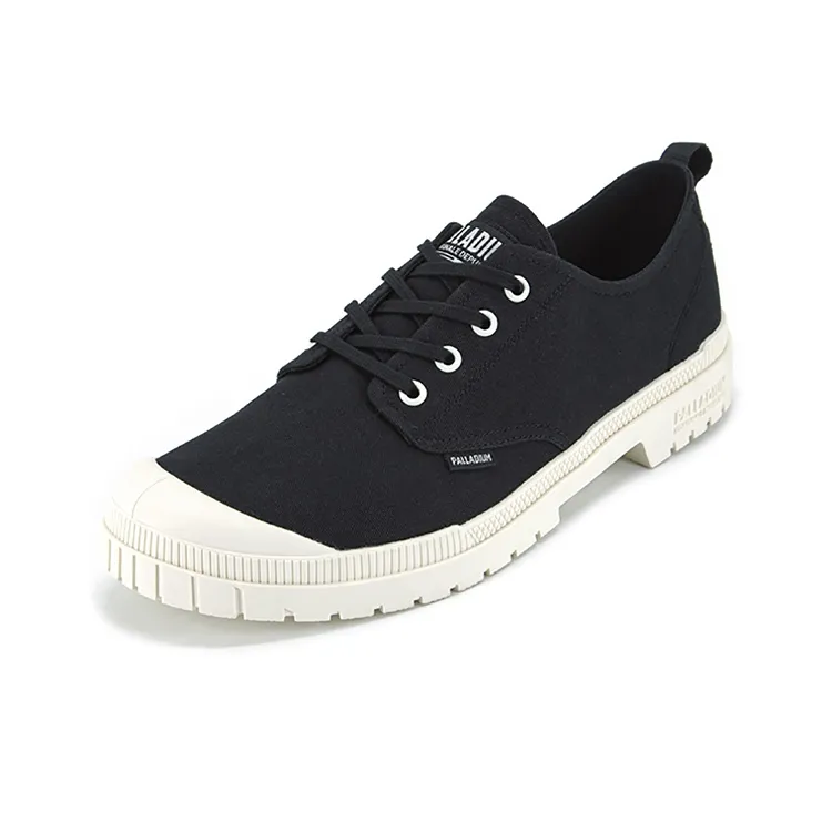 Palladium Pampa Sp20 Anti Slip Wear Resistant Breathable Lightweight Impact Resistant Low Top Canvas Shoes Unisex Black-1