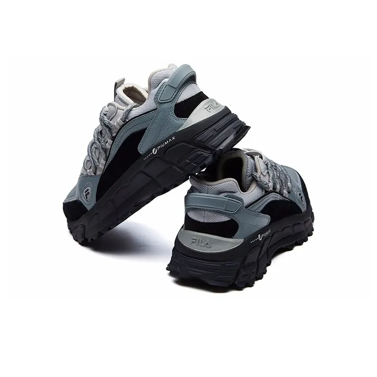 FILA FUSION Sky Runner Cushioning Anti-Slip Wear-Resistant Breathability Low-Top Chunky Sneakers Men's Medium Gray-3