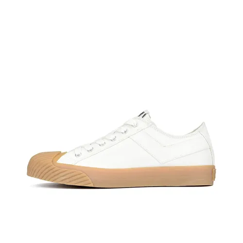 PONY Wear-Resistant Slip-Resistant Coverage Support Low-Top Canvas Shoes Men's White
