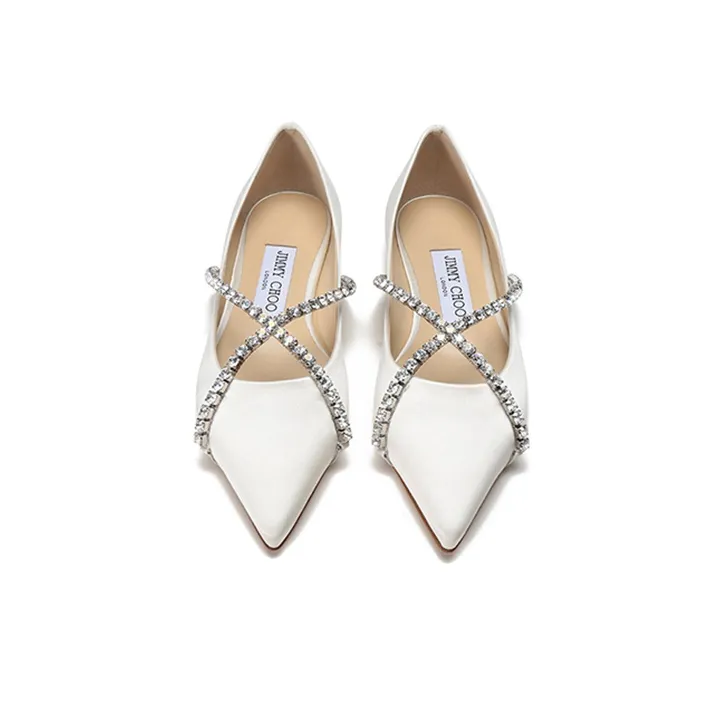 Jimmy Choo Casual Single Shoes Women's White-3