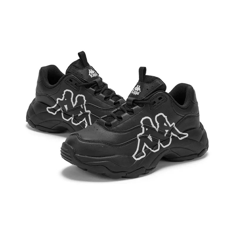 Kappa Cushioning, Slip Resistant, And Abrasion Resistant Low Top Chunky Sneakers Unisex Black-3