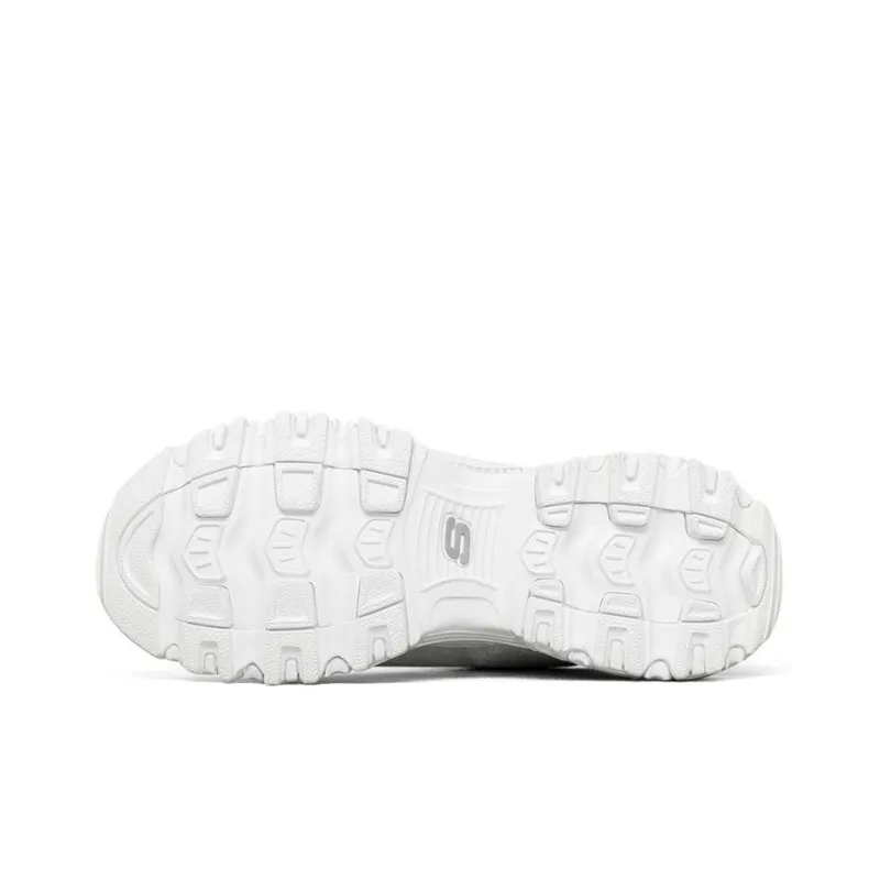 Skechers D'Lites 1.0 Fashion Low Chunky Shoes White Women's-4