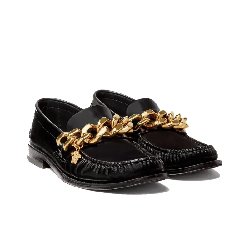 VERSACE Girl Casual Shoes Low Heel Men's Black-2