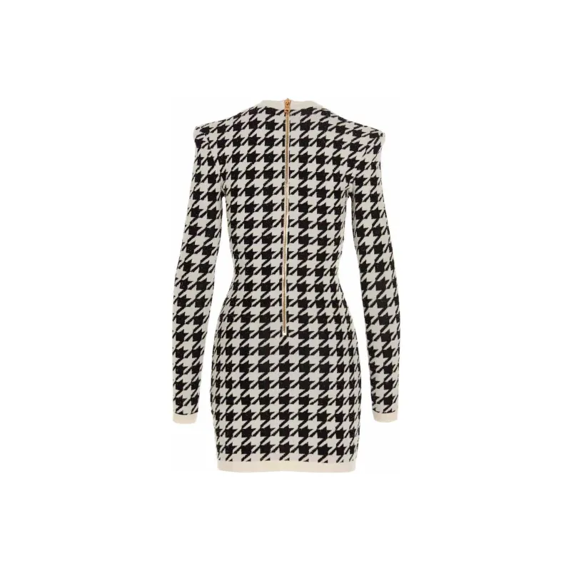 BALMAIN Long-Sleeved Dresses Women's Black-1
