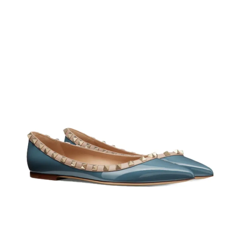 Valentino Rockstud GARAVANI Casual Shoes With Cleats Women's Blue-2