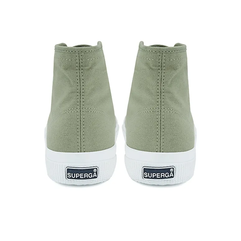SUPERGA Canvas Shoes Unisex High Top Green-3
