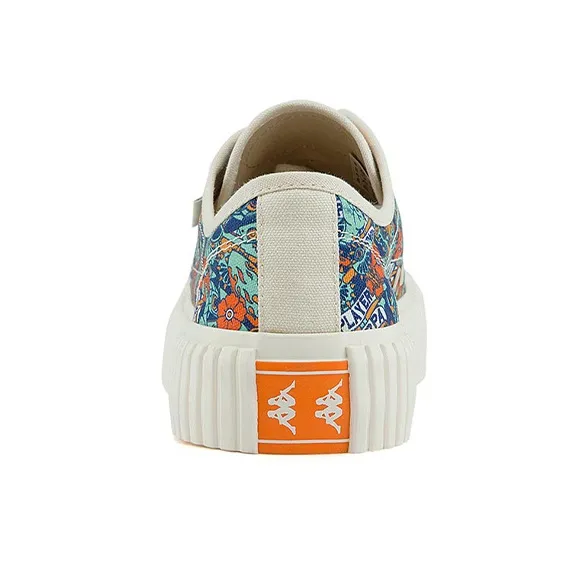 Kappa Non-slip Lightweight Low-Top Canvas Shoes Unisex White Multicolor-5