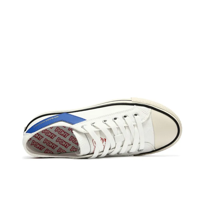 PONY Shooter Slip Resistant, Abrasion Resistant, Breathable, Lightweight Low Top Canvas Shoes Unisex White-2