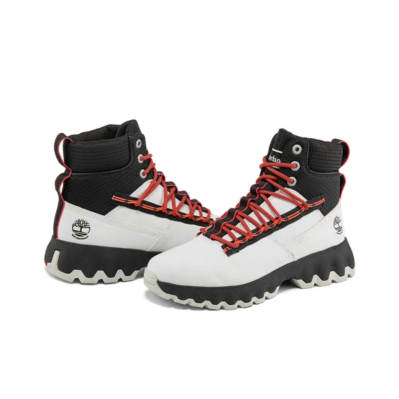 Timberland Greenstride Edge Waterproof Wide Fit Boots 'White Nubuck'-4