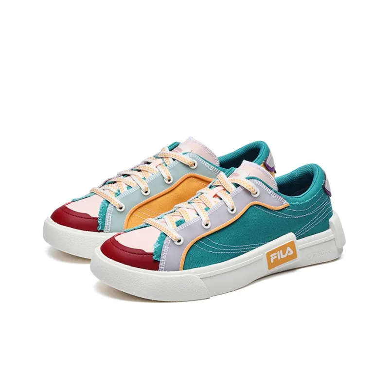 FILA FUSION POP Canvas Shoes Women's Low Top Duck Water Blue/Amber-1