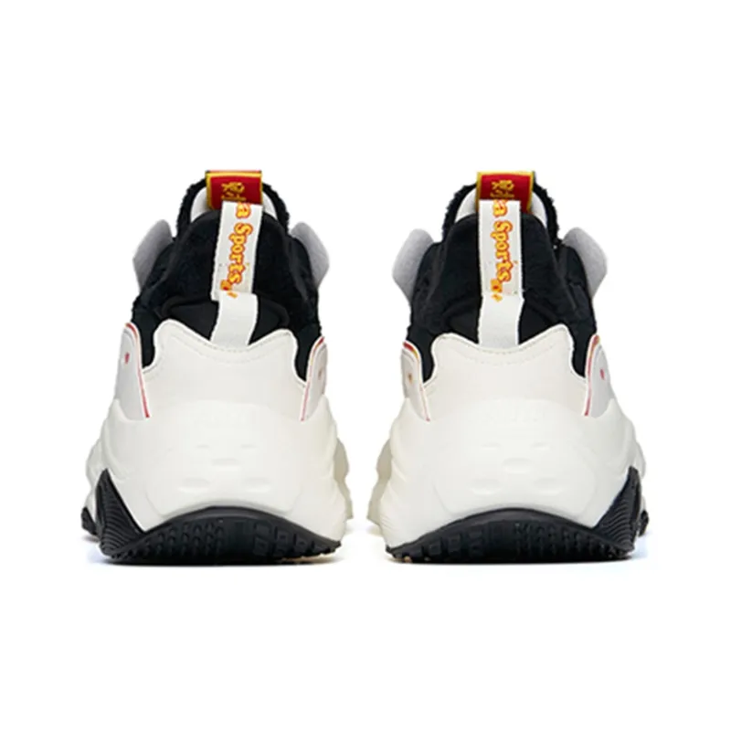 My King Mansleep X ANTA Life Collection Chunky Sneakers Men Low-Top Black/White/Red-4