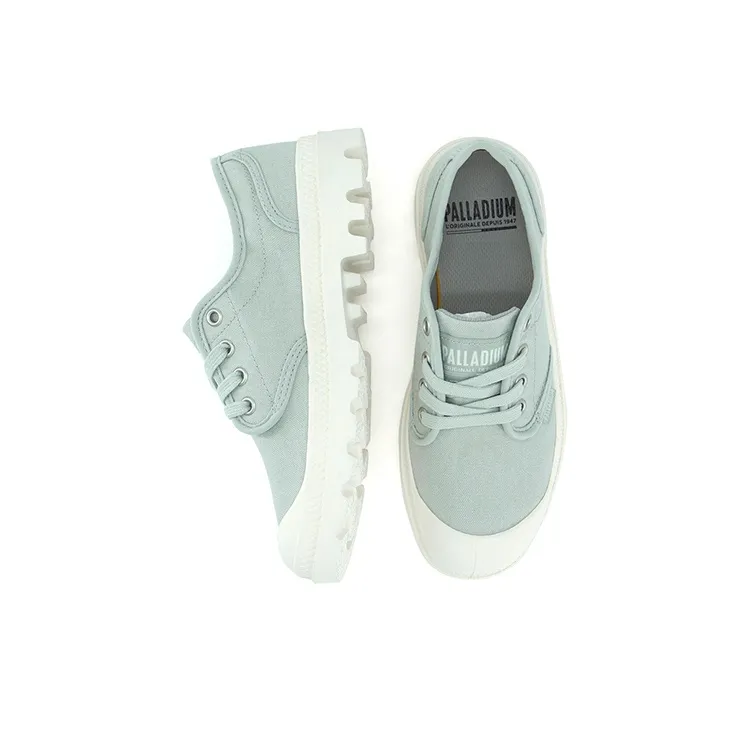 Palladium Pampa Oxford Anti-Slip Wear-Resistant Breathable Lightweight Low-Top Canvas Shoes Women's Slate Gray-3