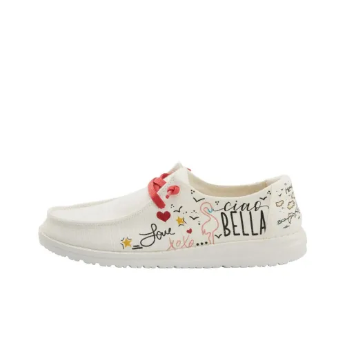 Heydude Women's Casual Shoes Women's Low-Top White Graffiti