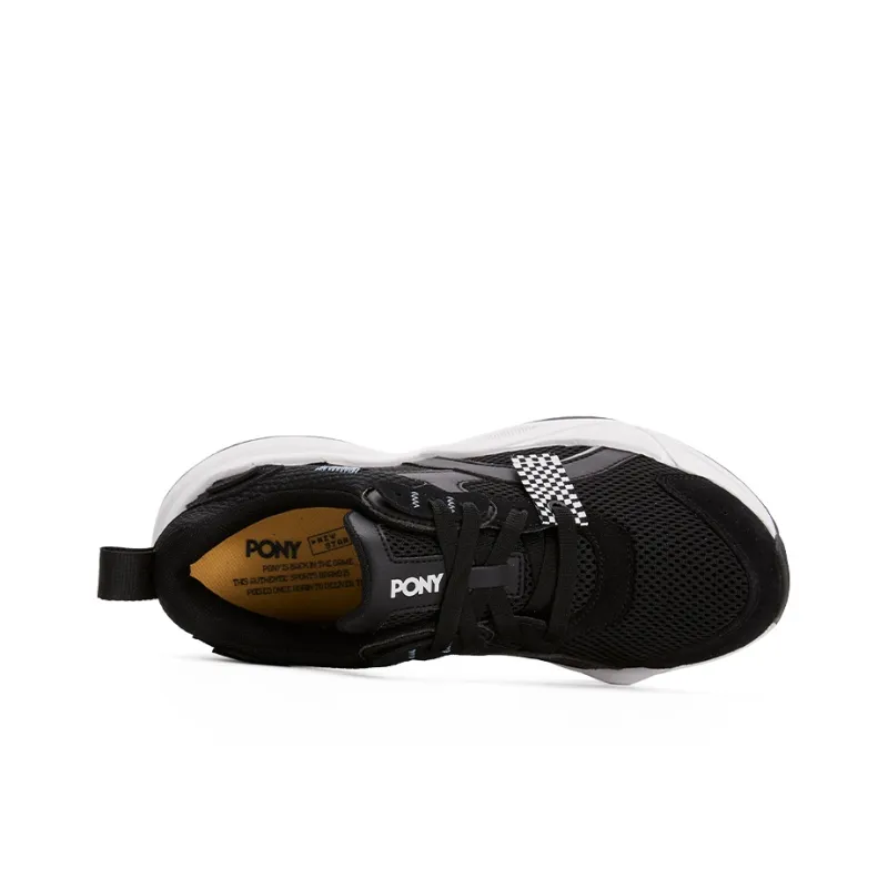 PONY Cushioning Anti Slip And Wear Resistant Low Top Chunky Sneakers Unisex Black-2