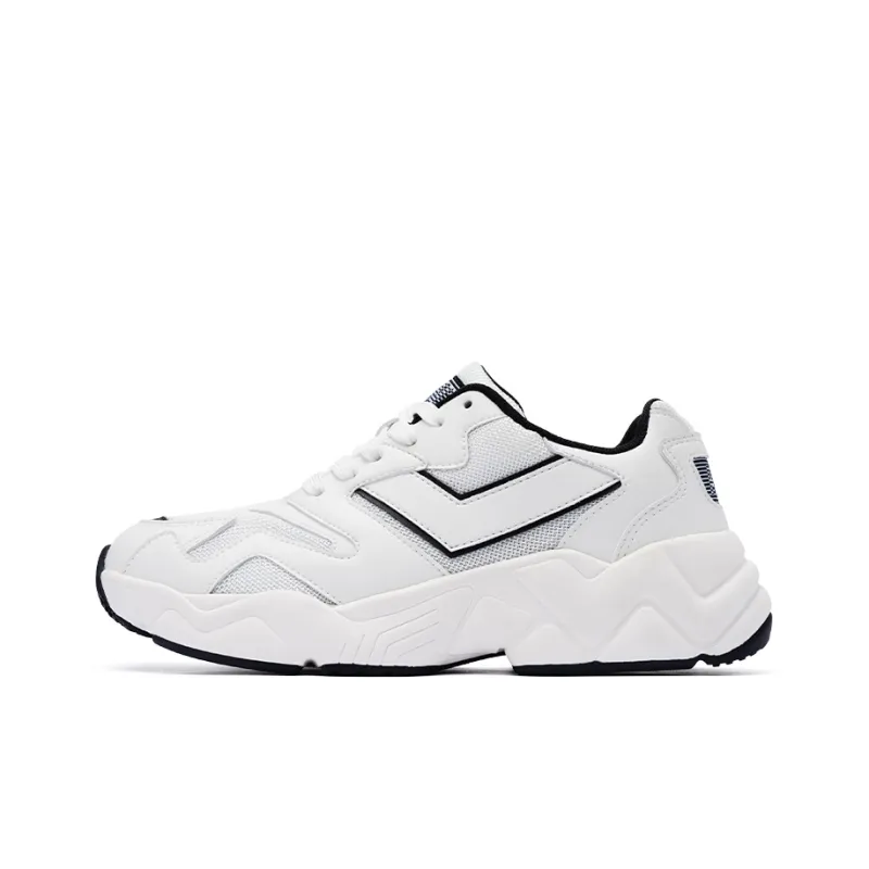 PONY MODERN 2 Cushioning Anti Slip And Wear Resistant Coverage Low Top Chunky Sneakers Unisex White Black-0