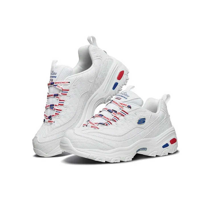 Skechers Snickers X Skechers D'Lites 1.0 Low Top Daddy Shoes White Women's-2