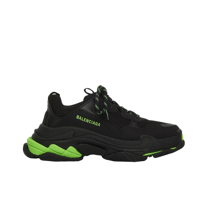 Balenciaga Triple S Black Fluo Green-1