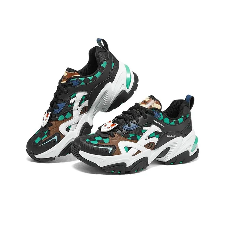 Skechers Stamina V2 'Black Green' Women's-2