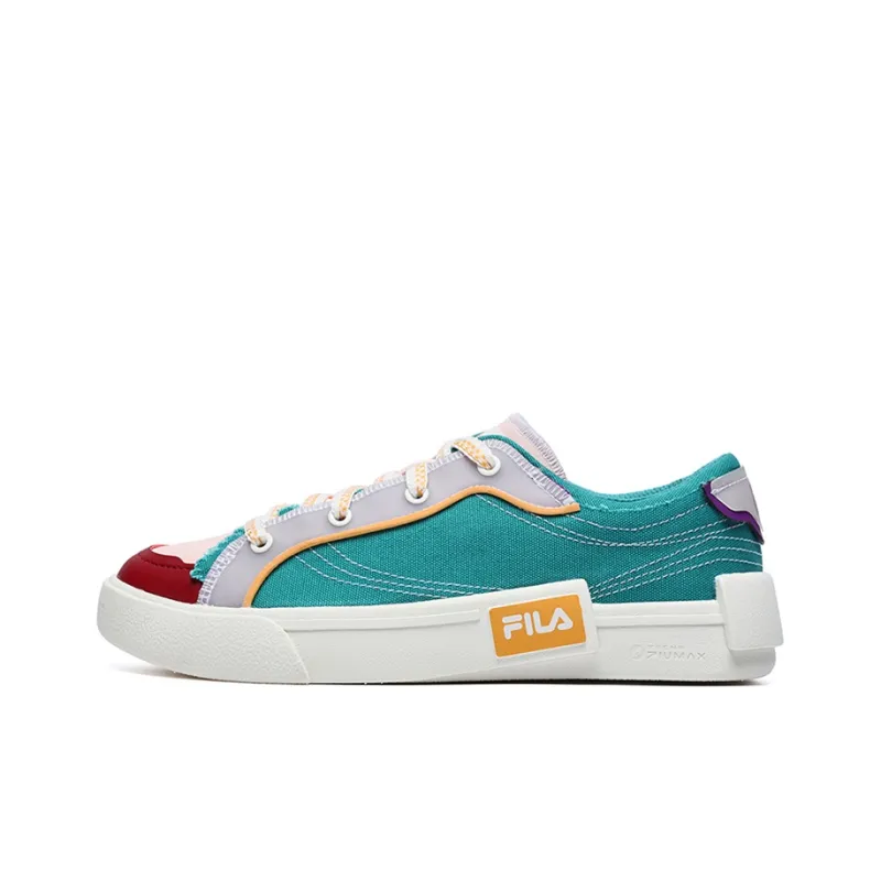 FILA FUSION POP Canvas Shoes Women's Low Top Duck Water Blue/Amber-0