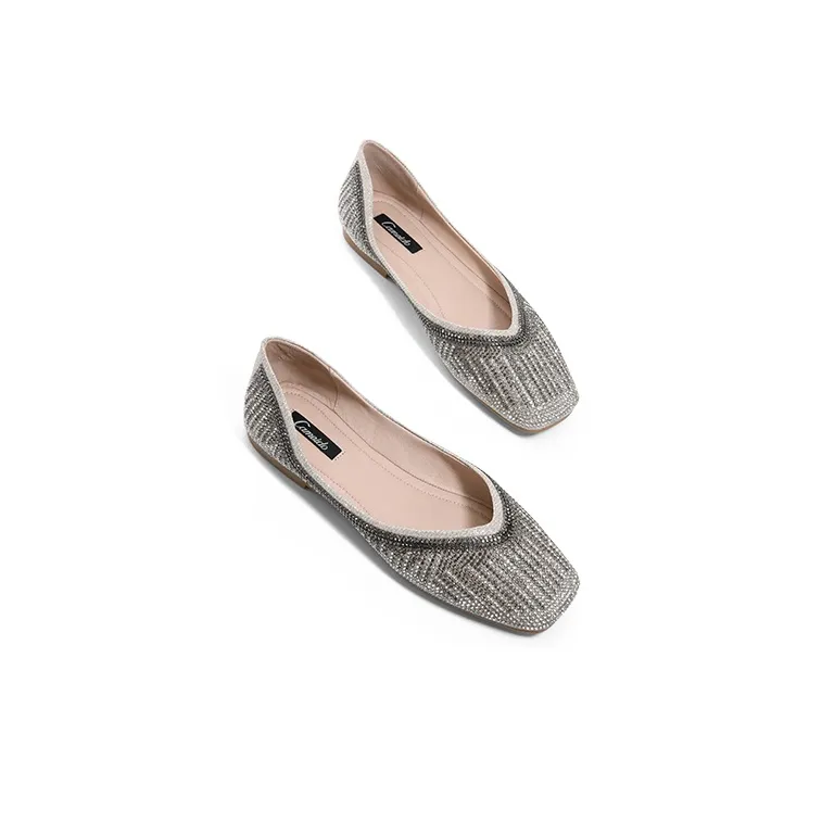 CAMEIDO Casual Single Shoes Women's Silver-2