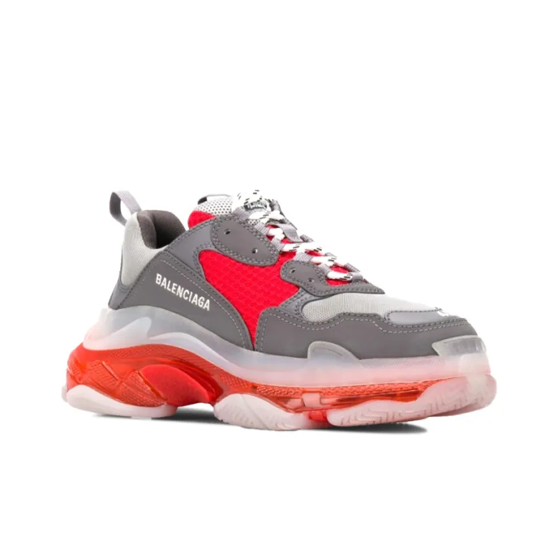 Balenciaga Triple S Sneaker 'Clear Sole Grey Red'-1