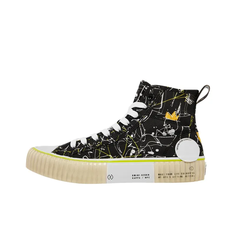 Kappa X NPC Canvas Shoes Unisex High-Top Black-0
